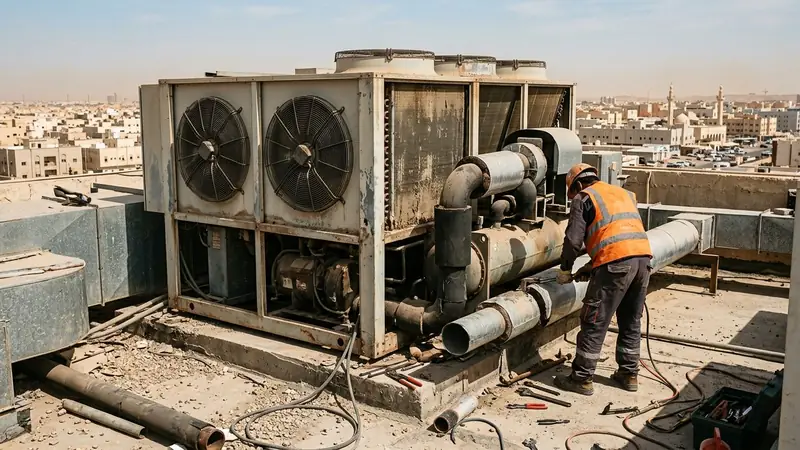 شراء مكيفات مركزية وتكييف دكت ومبردات تشيلر بالدمام والمنطقة الشرقية